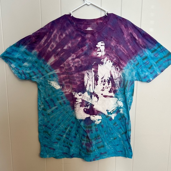 Hybrid Threads Authentic Hendrix Tie Dye T-Shirt Men's Size X-Large Purple Blue‎ - Picture 1 of 4